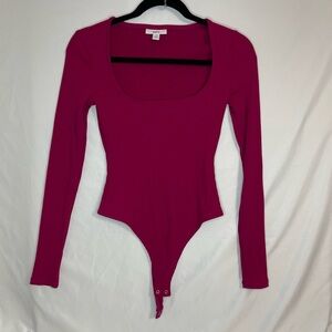 BAR III Gorgeous Hot Pink Bodysuit